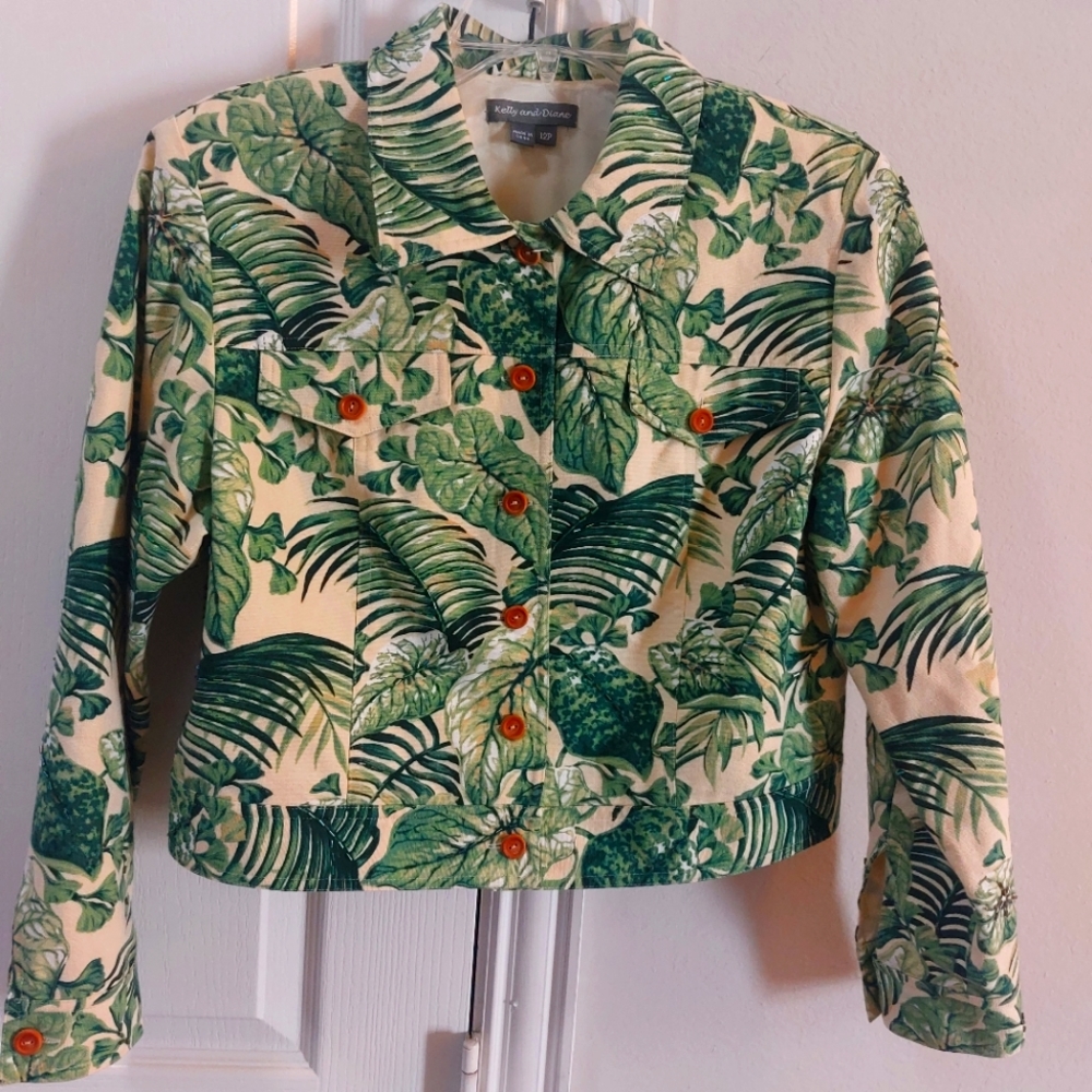 Kelly and Diane Tropical Print Jacket Size 12P